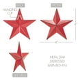 thumbnail image 3 of VHC Brands Patriotic Metal Star Distressed 4x4, Independence Day Decor, Decorative Wall Hanging, Rustic Farmhouse Decorations, Barn Red, Black, 3 of 5