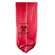 Red Isolation Infectious Waste Bag/Biohazard Bag High Density 17 Microns - 200/Case 40-45 Gallon 40" x 48" By TableTop King