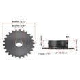 thumbnail image 2 of Uxcell Roller Sprocket B Type, Single Strand Pitch, C45 Carbon Steel 12mm, 2 of 6