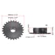 thumbnail image 2 of Engranaje de rodillo Uxcell tipo B, paso de cadena simple, acero al carbono C45 12mm, 2 of 6