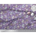 thumbnail image 3 of Soimoi Rayon Fabric Floral,Owl & Cow Cartoon Print Fabric by Yard 56 Inch Wide, 3 of 3