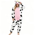 thumbnail image 5 of Lumistal Onesie Pajamas Flannel Animal Cos-play Jumpsuit Unisex Loungewear Slim Fit Onesie Animal Plush Halloween One Piece Suit Pajamas for Women M, 5 of 7