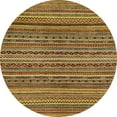 thumbnail image 1 of Ahgly Company Indoor Round Abstract Yellow Abstract Area Rugs, 8' Round, 1 of 6