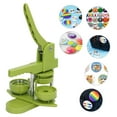 thumbnail image 1 of Button Maker Machine, 100Pcs Button Pin Maker DIY Round Pin Maker Kit With 400 Button Parts, Button Press Machine Badge Press Machine For Family Present, 1 of 8