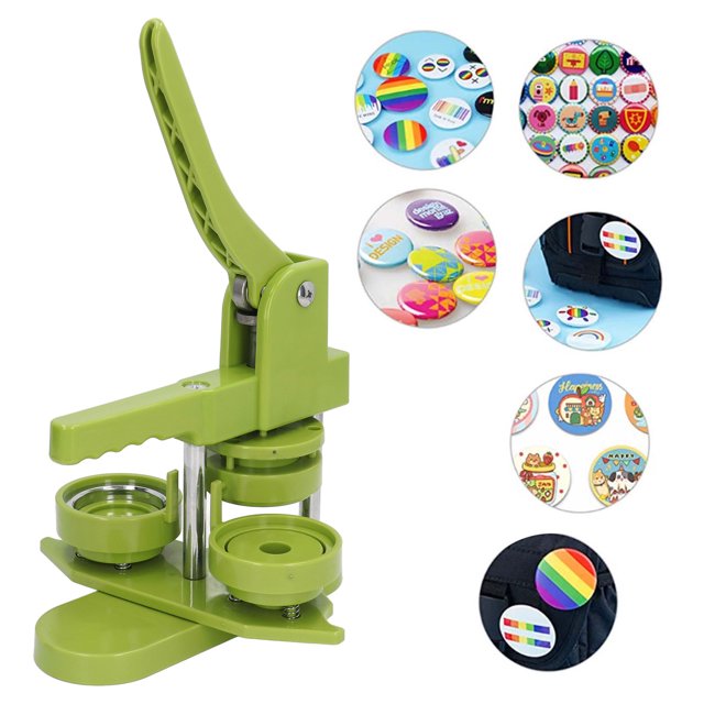 Button Maker Machine, 100Pcs Button Pin Maker DIY Round Pin Maker Kit With 400 Button Parts, Button Press Machine Badge Press Machine For Family Present