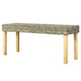 thumbnail image 3 of vidaXL Bench 110 cm Natural Kubu Rattan and Solid Mango Wood, 3 of 4