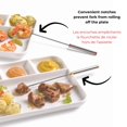 thumbnail image 4 of Starfrit Fondue and Appetizer Plates &acirc;?? Set of 2 Large Porcelain Plates &acirc;?? Stackable Dinnerware for Fondue, Sushi & Raclette &acirc;?? Dishwasher Safe - White, 4 of 5