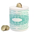 thumbnail image 1 of Orient Piggy Bank, Persian Style Oriental Floral Pattern with Middle Eastern Bohemian Effects, Ceramic Coin Bank Money Box for Cash Saving, 3.6" X 3.2", Seafoam, by Ambesonne, 1 of 4