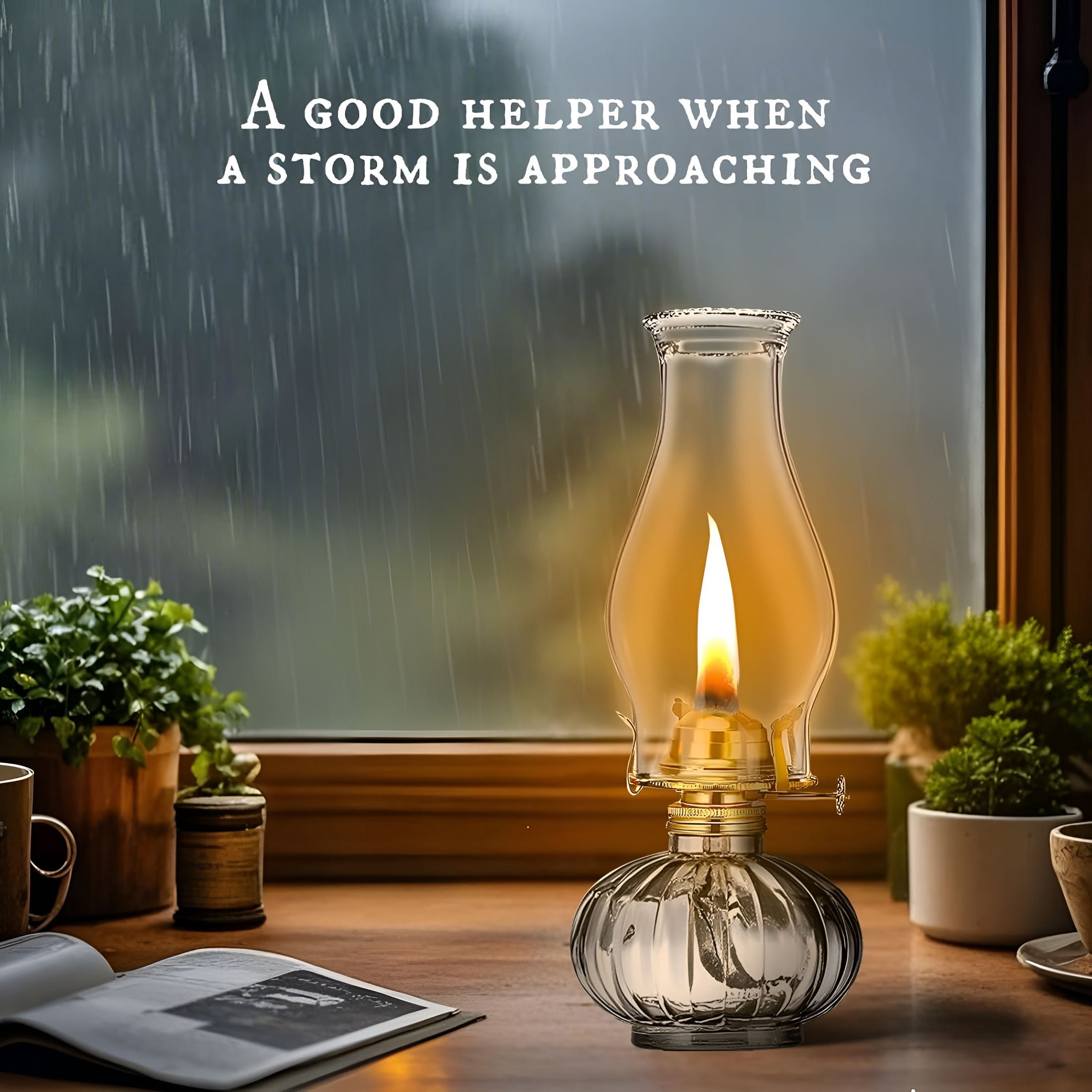 EXLEAF Oil Lamp Glass Kerosene (Large),Kerosene Oil Lantern for Rustic Decor Style,Hurricane Lamp,Oil Lamps for Indoor Use Decor Lighting,Lantern Lamp.