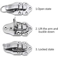 thumbnail image 4 of Toggle Clasp Latches Toggle Lock Lever Clasp for Jewelry Box Gift Boxes Toolbox Suitcase and Chest - Silver, 4 of 5