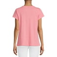 thumbnail image 3 of Time and Tru Women's Crewneck Slub Tee with Short Sleeves, 3 of 5