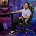 thumbnail image 3 of Goplus Chaise de Gaming Pivotante à 360° Inclinable pour Ordinateur Hauteur Réglable Accoudoir 2D Jaune, 3 of 10
