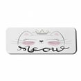 thumbnail image 1 of Cat Computer Mouse Pad, Meow Calligraphy Princess Kitten with a Crown Drawn by Hand, Rectangle Non-Slip Rubber Mousepad Large, 31" x 12" Gaming Size, Baby Pink Dimgray, by Ambesonne, 1 of 2