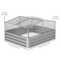 thumbnail image 3 of Galvanized Raised Garden Bed with Greenhouse, Steel Planter Box, Silver, 3 of 10