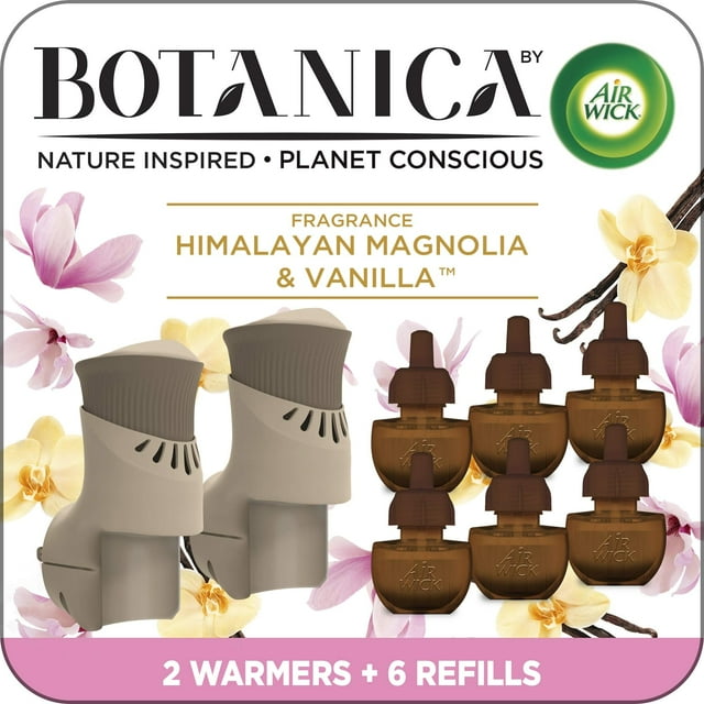 Kit de inicio de aceite perfumado enchufable Air Wick Botanica con 2 calentadores