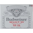thumbnail image 4 of Budweiser Select 55 American Lager Beer 30 pack 12 fl oz Aluminum Cans 2.4% ABV, 4 of 7