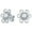 Clear, variant on Womens White Freshwater Cultured Pearl Daisy Flower Stud Earrings .925 Sterling Silver