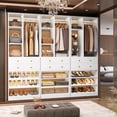 thumbnail image 7 of Homieasy 7 FT (84") Free Standing Closet Organizer System - Heavy Duty Wardrobe Tower with Drawers & Shelves for Small Walk-in Closets, 1800+ LBS Max Load Capacity,White, 7 of 7
