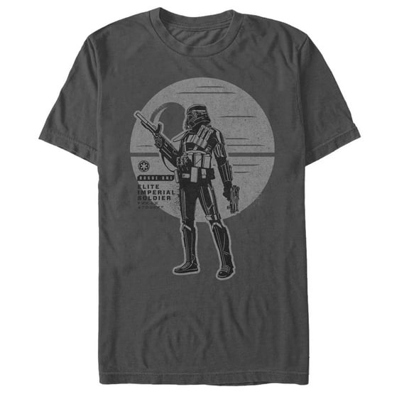 Men's Star Wars Rogue One Death Trooper Death Star Guard Graphic Tee Charcoal 3X Large