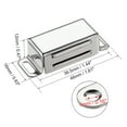 thumbnail image 3 of Uxcell Door Magnetic Catch 46mm Long Stainless Steel Polishing Silver Tone 2Pack, 3 of 4