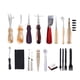 thumbnail image 2 of Juego de peletería DIY Kit de costura de cuero de metal Juego de herramientas de artesanía de cuero portátil 18 Piezas sidaley HA003268-00B, 2 of 6
