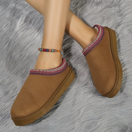 

plus size snow boots women‘s thick-soled Mao Mao shoes 2024 winter new national fur one fleece-lined warm cotton shoes