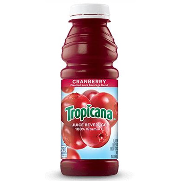 Tropicana 100 Vitamin C Cranberry Juice Beverage 15.2 oz Plastic