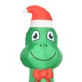 6.6' Inflatable Christmas Dinosaur w/ Santa Claus, LED Yard