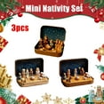 thumbnail image 3 of Christmas Nativity Scene Set 3PCS Mini Christmas Nativity Set in Tin Box—Little People Nativity Set for Christmas Decor for Friends and FamilyJASKFLY, 3 of 10