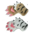 thumbnail image 3 of HeroNeo Women Winter Gloves Cartoon Tiger Paw Shape Warm Thicken Gloves Knit Mittens Furry Cuff Gloves for Girlfriend Presents, 3 of 10