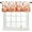 Feuilles d'Automne, variante sur Cantonnières de Cuisine d'Automne pour Fenêtres, Récolte, Fleurs Sauvages, Feuilles, Rideau de Fenêtre 54x18 Pouces, Feuille Florale Orange, Action de Grâce, Style Ferme, Cantonnière à Passe-Tringle pour Décoration de Salle de Bain
