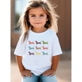 thumbnail image 1 of Multicolored Puppy Pattern Print Short-Sleeve T-Shirt for Girls, Round Neck Design, Casual And Stylish Summer Wear for Children, Suitable for Ages 1 to 8., 1 of 5