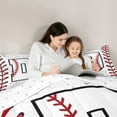 thumbnail image 4 of Manfei Monogrammed D Theme 7-Piece Twin Bedding Sets,Baseball Gamer Bedding Comforter Set,Ball Sport Game Sheet Sets For Boy Teens,Ultra Soft Bedroom Decor Reversible, 4 of 8