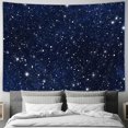 thumbnail image 1 of Tapiz de pared con estrellas y cielo nocturno, tapiz de pared con diseño de galaxia azul oscuro, universo, espacio, tapiz de pared abstracto con fantasía cósmica y cielo estrellado para dormitorio,, 1 of 8