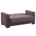 thumbnail image 6 of Ottomanson Origins Sleeper Loveseat, Brown Microfiber, 6 of 9