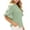 *Green, variant on Women's Crew Neck Ruff Sleeve Blouse,Casual Solid Color Loose Top Dark Blue,Women's Plus XL