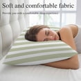 thumbnail image 5 of Sage Green Striped Small Pillow Covers,Modern Farmhouse Sage Green White Stripes Soft Throw Pillow Cases with Invisible Zipper,Decorative Pillowcase Pillows Protectors for Sofa Bed Chair 12"x20", 5 of 9