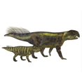 thumbnail image 2 of An adult Psittacosaurus dinosaur with offspring. Poster Print by Corey Ford/Stocktrek Images, 2 of 2