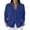 Blue, variant on JULMCOMO Knit Cardigan Sweaters for Women Lapel Collar Button Down Loose Trendy Jacket Long Sleeve Casual Outfits Army Green 2XL