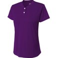 thumbnail image 1 of Camiseta Henley de 2 Botones Tek para Niñas Morado S, 1 of 1