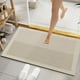 thumbnail image 1 of Tapete de barro, tapete de diatomita, tapete de baño, absorbente de secado rápido, antideslizante, resistente al desgaste, estilo crema lujoso, tapete para ducha e inodoro, resistente al, 1 of 9