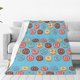 thumbnail image 1 of Fotbe Cute Donut Manta de Franela Acolchonada con Estampado, Súper Suave y Esponjosa, Extra Grande para Sofá, Cama, Uso Todo el Año-50"x40", 1 of 7