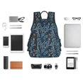 thumbnail image 4 of Balery Blue Leaves A Mochila ligera para hombre y mujer: duradera e impermeable, ideal para la escuela, el trabajo, viajes y uso diario., 4 of 7