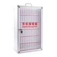 thumbnail image 1 of Caja de almacenamiento para teléfono móvil hecha de aleación de aluminio resistente con asa de transporte y 72 ranuras, 1 of 9