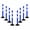 Blue, variant on BESEA 8 Pack 36 Inch Traffic Delineator Posts with Reflective Collars White Road Cones,White Durable Flexible Safety Cones for Construction, Parking Lot, and Roadway Use