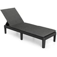 thumbnail image 2 of Costway Patio Lounge Chair Recliner Chair with 3-Position Adjustable Backrest & Cushion Gray, 2 of 8