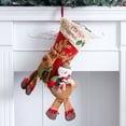 thumbnail image 4 of Navidad Calcetines De Navidad 3D Papá Noel Muñeco De Nieve Medias De Reno Bolsas De Regalo De Navidad Para Chimenea Decoración De Fiesta Familiar Speravity HA044228-02, 4 of 6