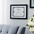 thumbnail image 2 of Studio Decor Black 8.5" x 11" Document Frame with Mat - Display Diplomas, Certificates, Documents - Includes Hanging Hardware - Bulk 6 Pack, 2 of 4