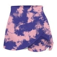 thumbnail image 5 of safuny Women's Skorts Skirts Activewear Dipdye Causal Elastic High Waist Stretchy Running Shorts Sport Trousers Mini Skirt Summer For Women Purple S, 5 of 5