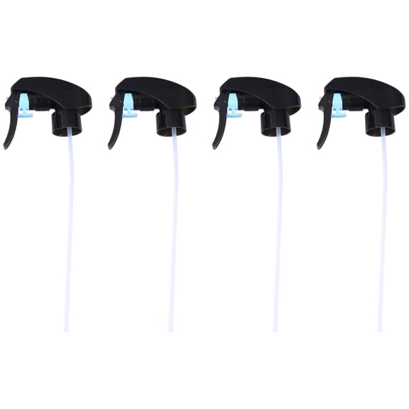 HOOWIFFY 4-Pack Black Plastic Spray Bottle Replacement Nozzles for Gardening, Cleaning, and Household Use